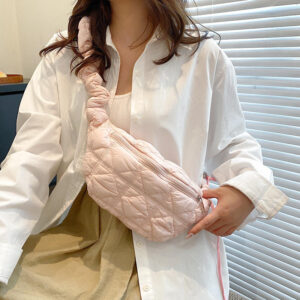Women's All-match Casual Bubble Mini Pleated Slanted Chest Bag
