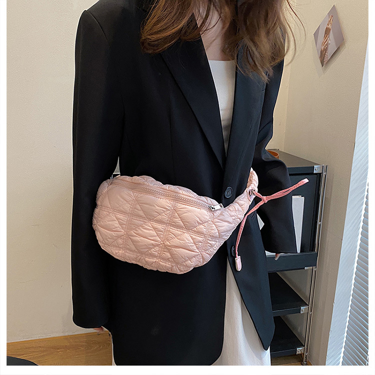 Women's All-match Casual Bubble Mini Pleated Slanted Chest Bag - Image 7