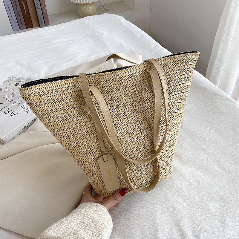 Straw Braided Bag One Shoulder Portable Leisure Simple - Image 5